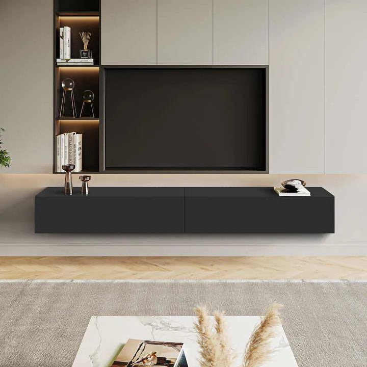 خزانة تلفاز عائمة حديثة بسيطة مثبتة على الحائط - Modern Simple Wall Mounted Floating TV Cabinet