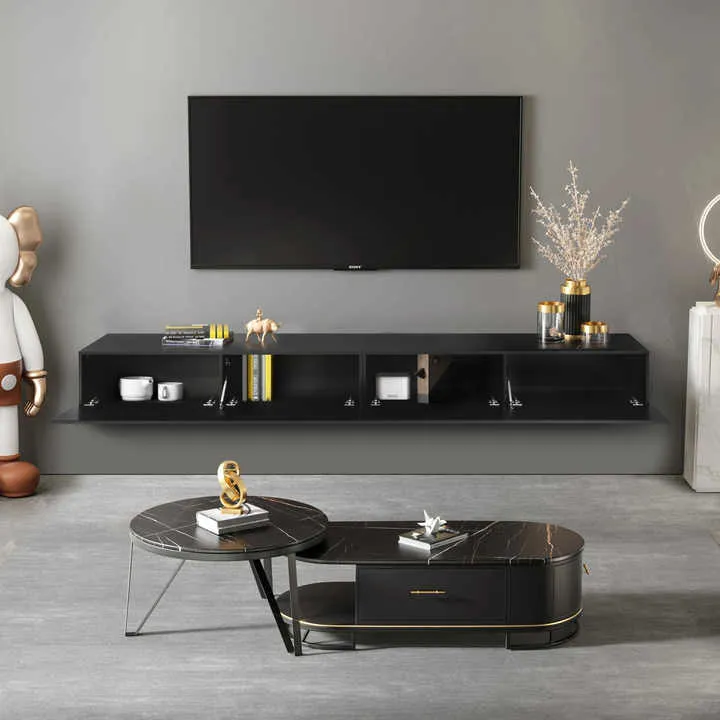 خزانة تلفاز عائمة حديثة بسيطة مثبتة على الحائط - Modern Simple Wall Mounted Floating TV Cabinet
