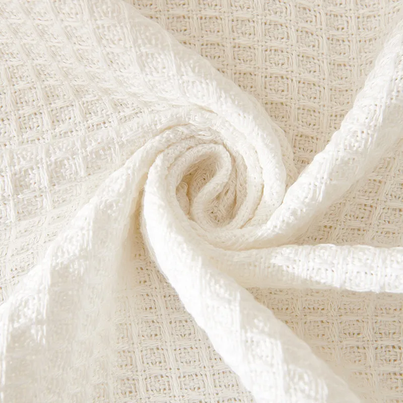 180x420cm White Premium Polyester Sofa Throw Blanket | Multi-Seasonal Use | Sofa Protector