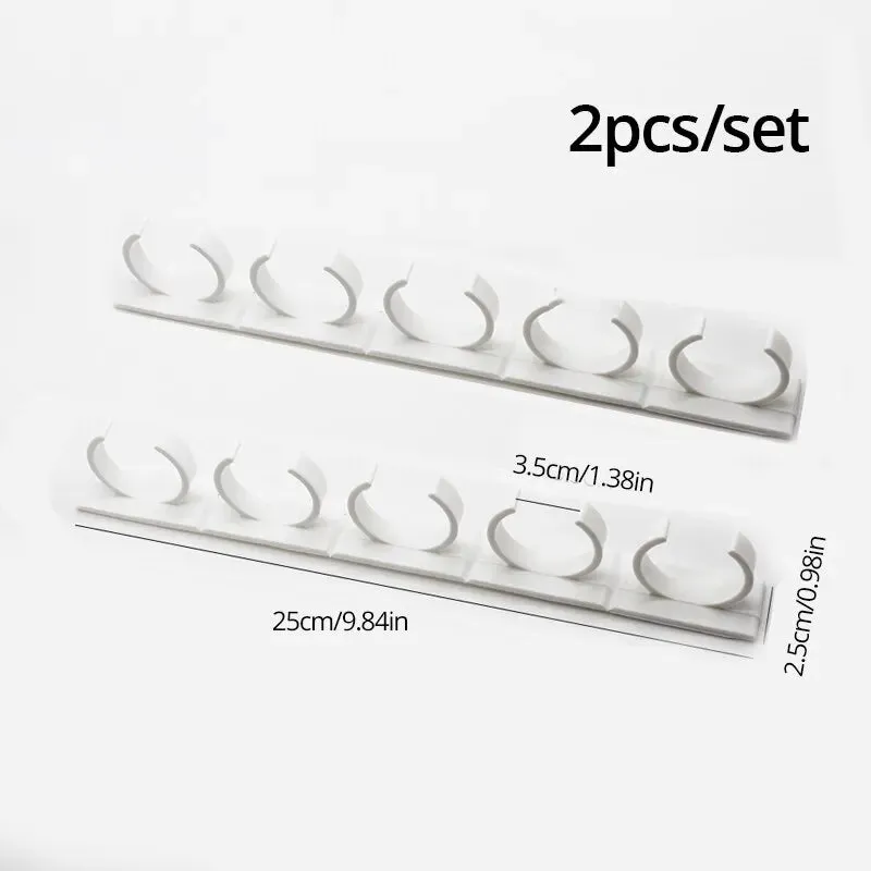 2 Piece Wall Mounted Spice Bottle Holder for Kitchen Storage