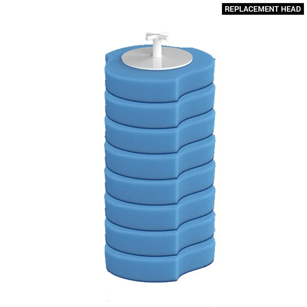 24 Piece Disposable Wall Mounted Toilet Brush with Long Handle and 8/16/ Heads