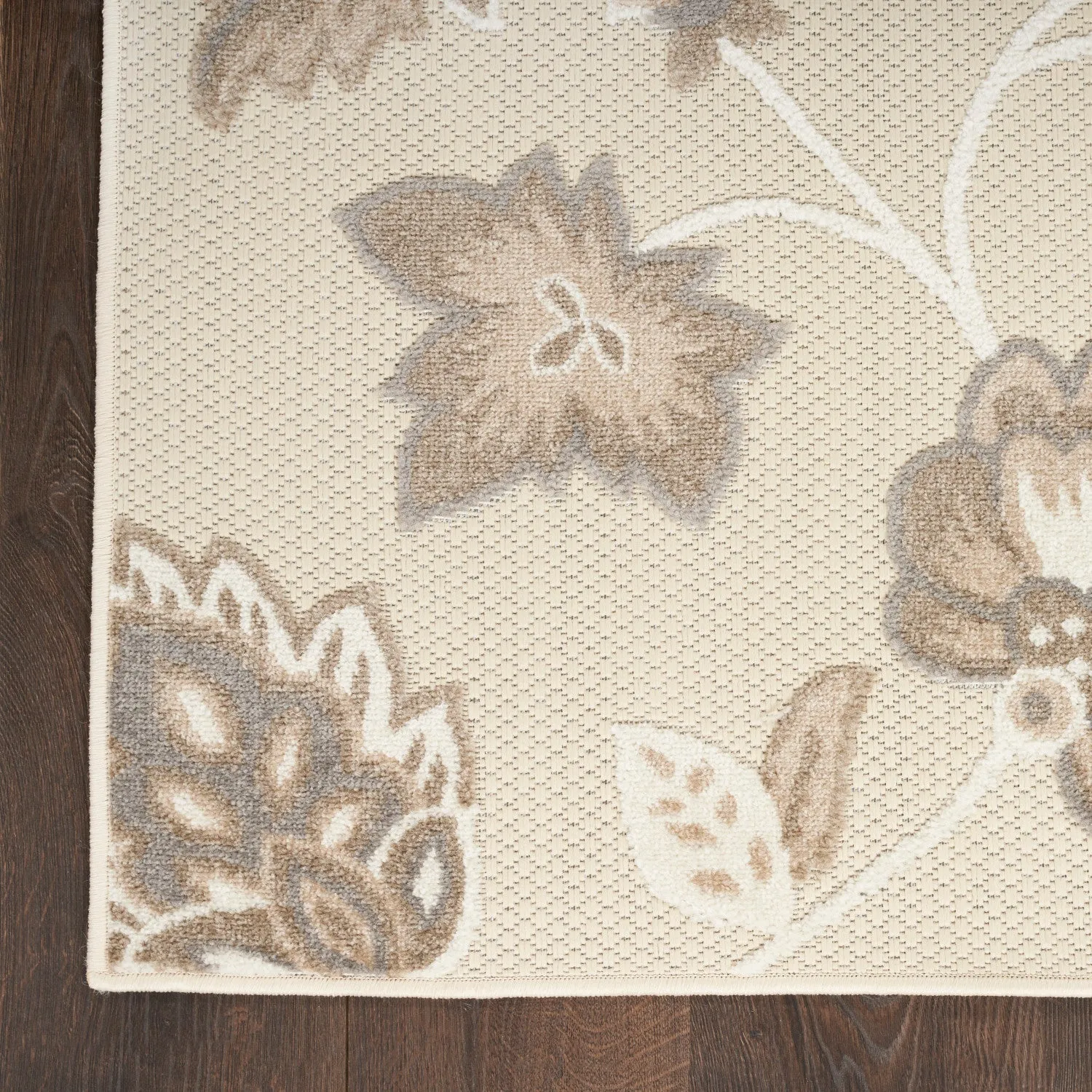Aloha Beige Farmhouse Indoor/Outdoor Rug