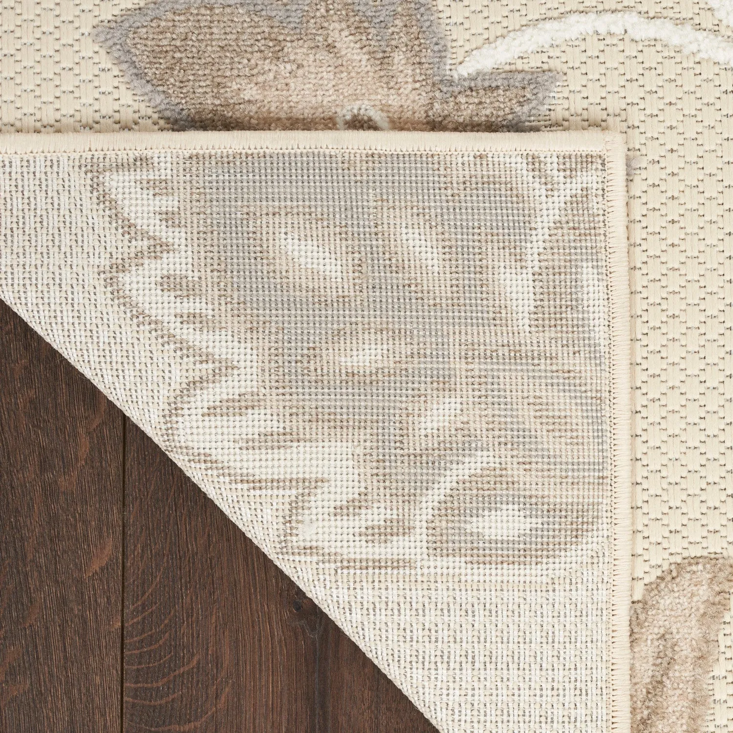 Aloha Beige Farmhouse Indoor/Outdoor Rug
