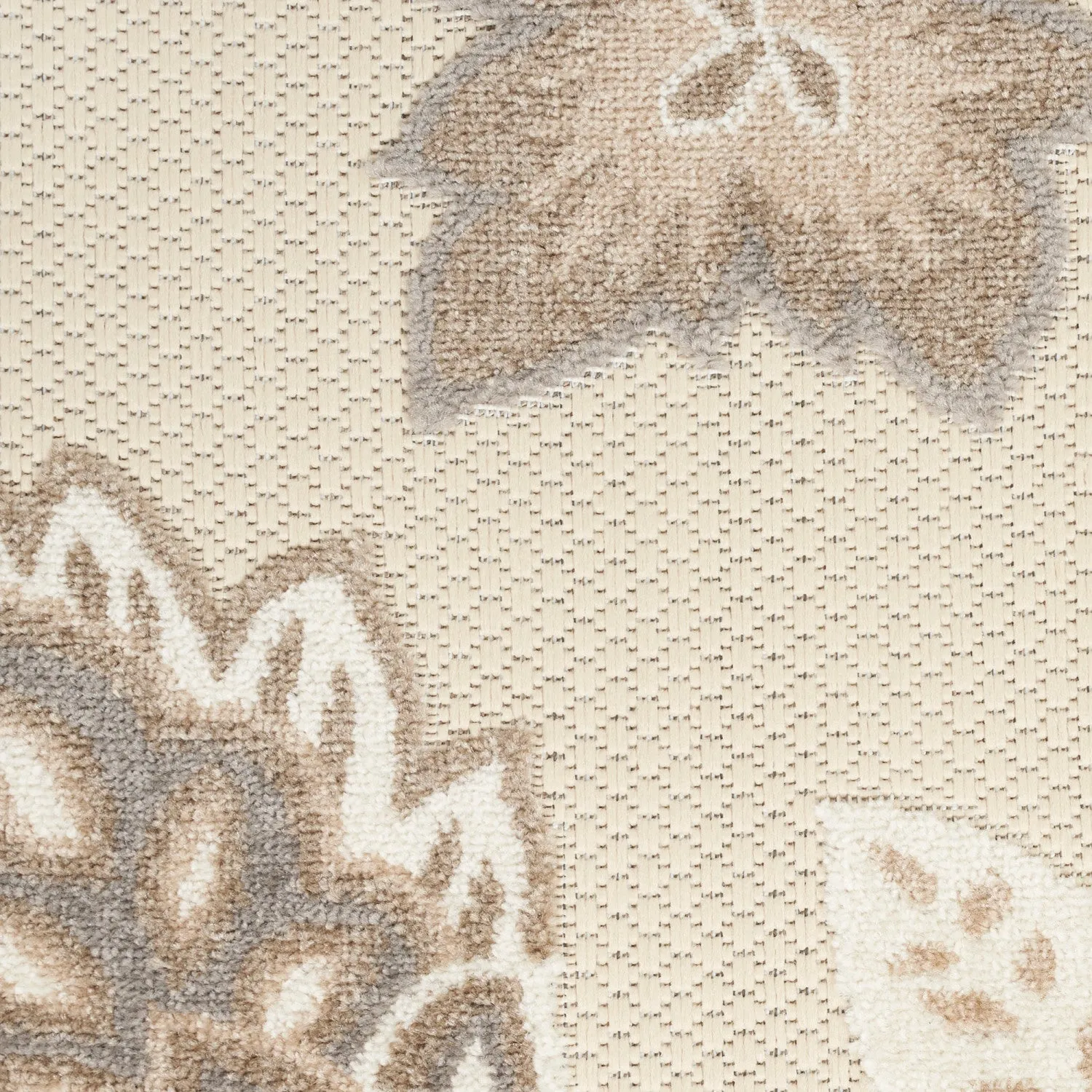 Aloha Beige Farmhouse Indoor/Outdoor Rug