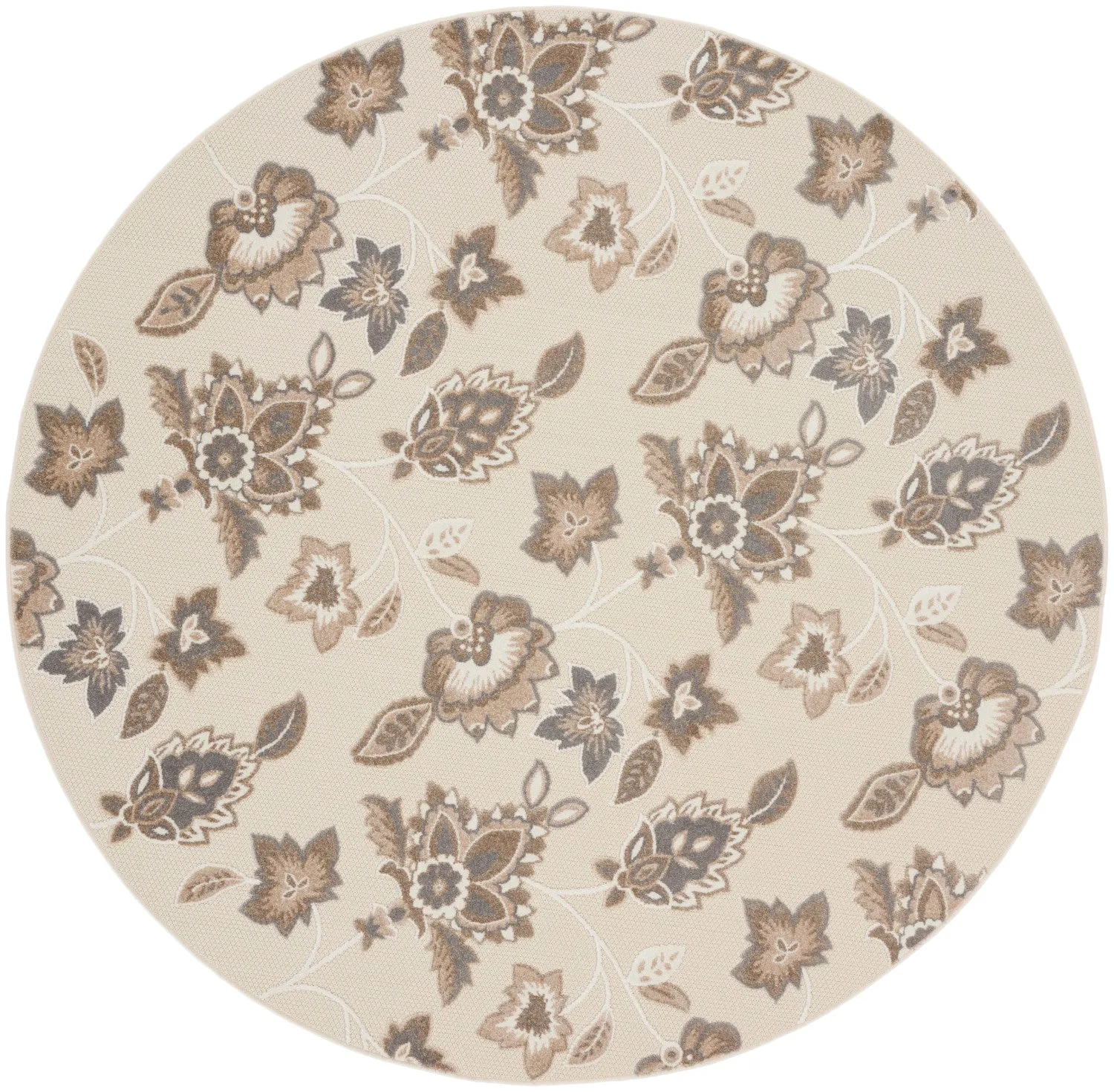 Aloha Beige Farmhouse Indoor/Outdoor Rug