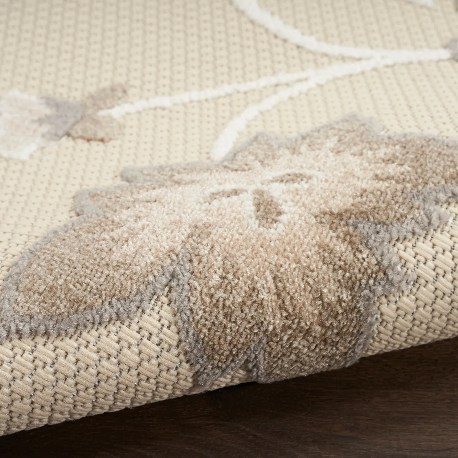 Aloha Beige Farmhouse Indoor/Outdoor Rug