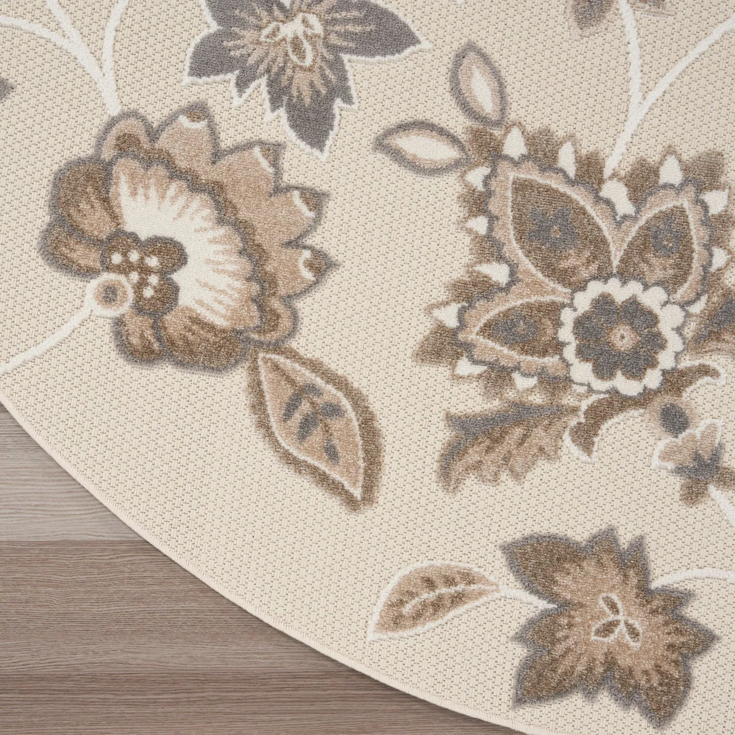 Aloha Beige Farmhouse Indoor/Outdoor Rug