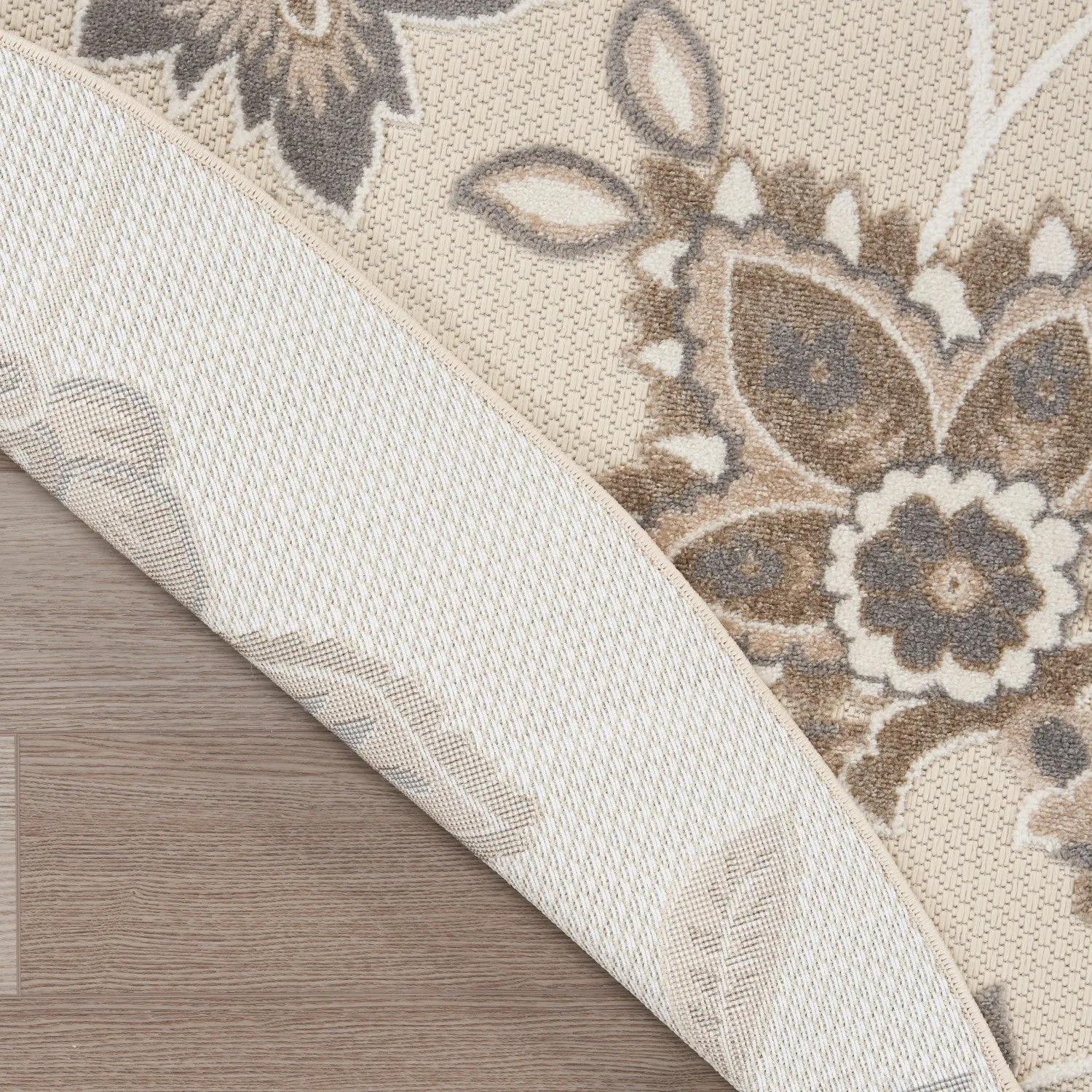 Aloha Beige Farmhouse Indoor/Outdoor Rug
