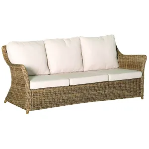 Amalfi 3-Seater Outdoor Rattan Sofa - Natural 2.08m
