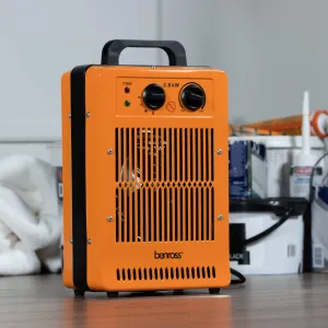 Benross 42468 Large Industrial Fan Heater/Adjustable Thermostatic Control/Cool Air Setting/Dual Overheat Protection/Portable & Low Noise / 2800W / Orange Colour