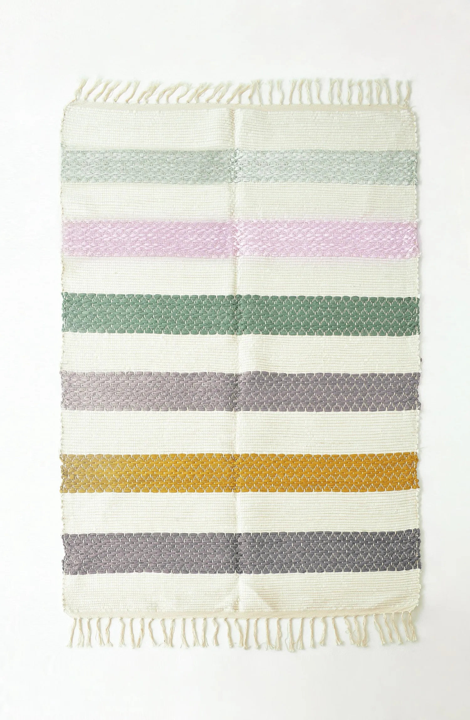 Handmade Recycled Cotton RUG 5.67 ft x 4 ft (H-RUGS-22-016)