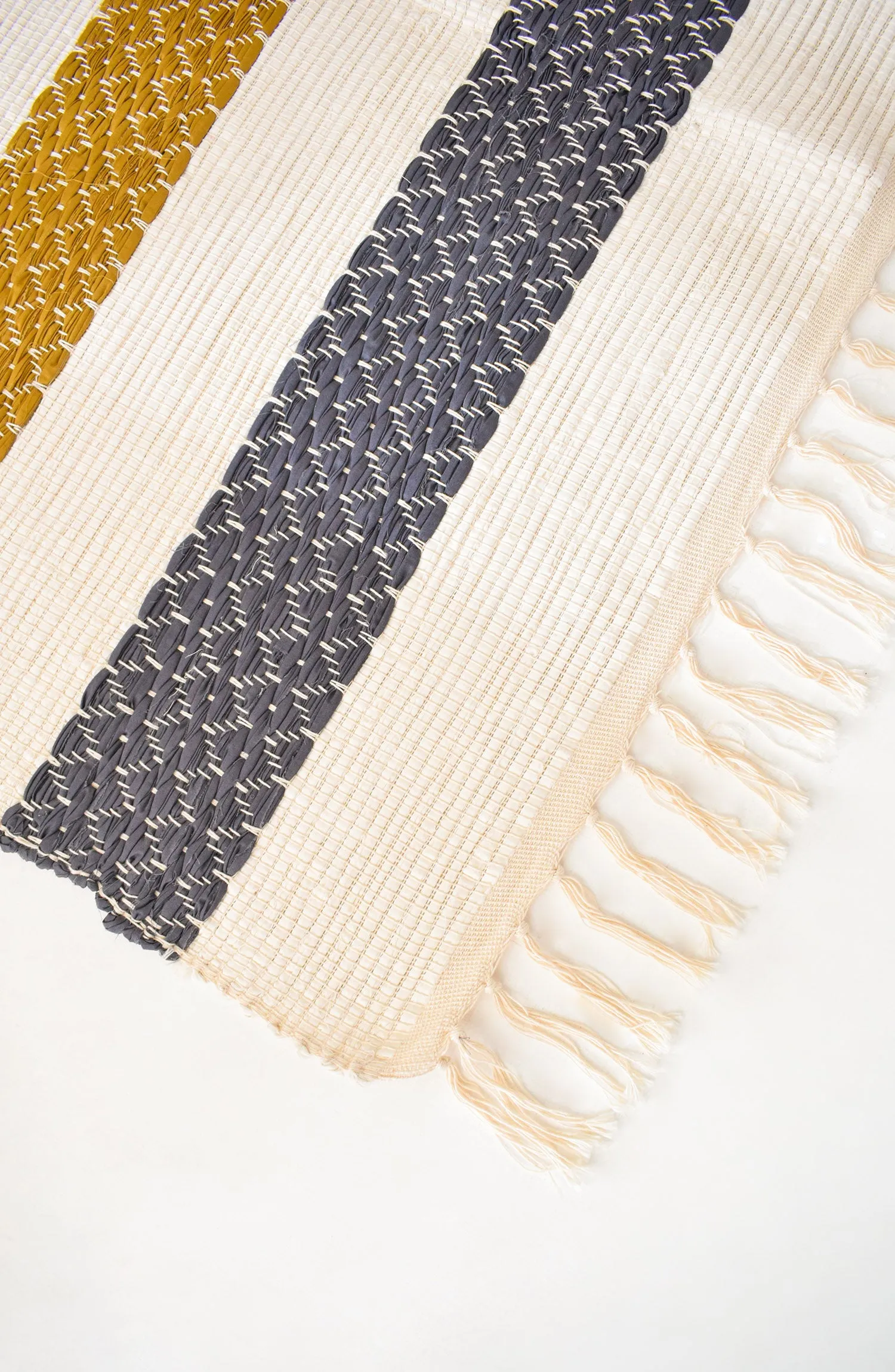 Handmade Recycled Cotton RUG 5.67 ft x 4 ft (H-RUGS-22-016)