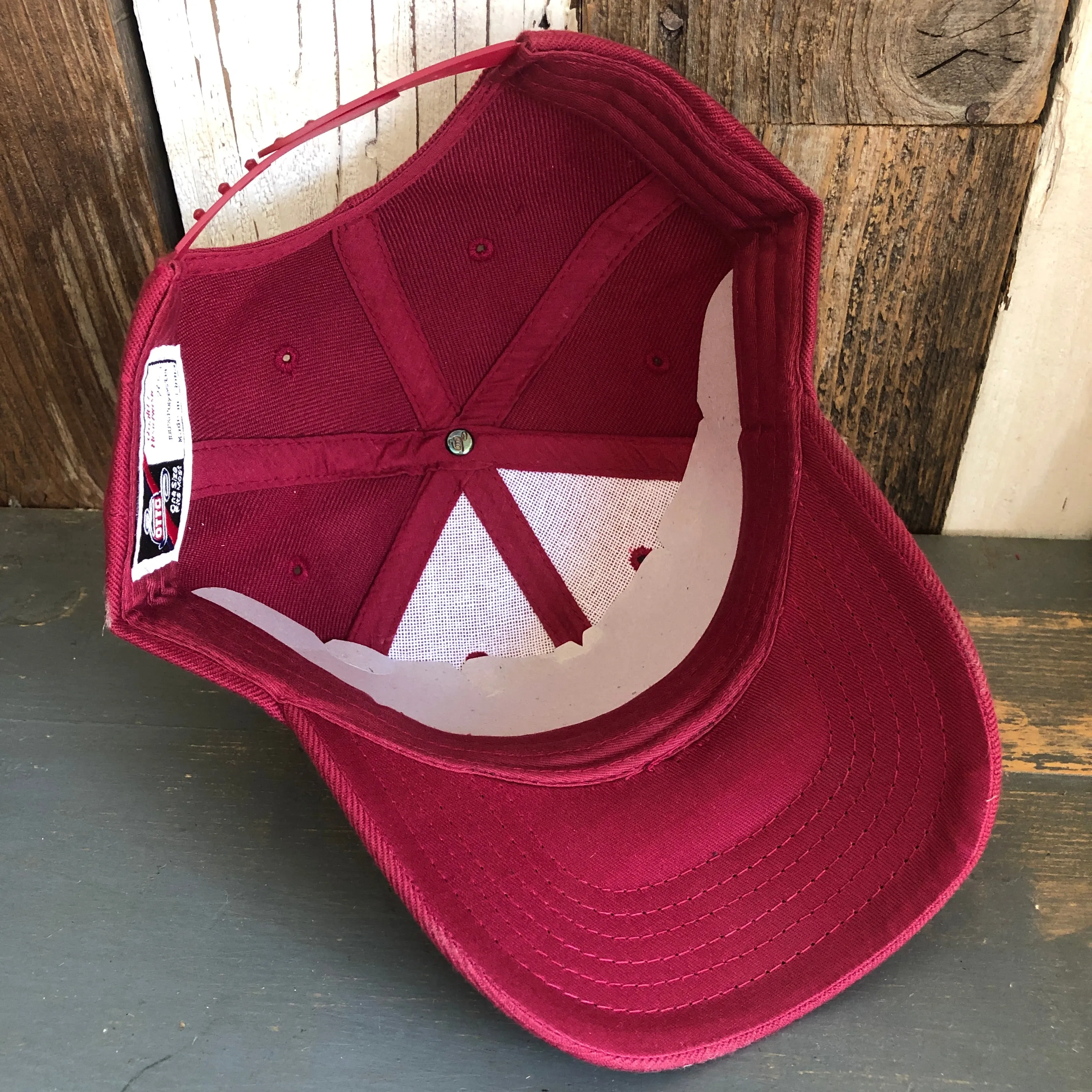 Hermosa Beach GOLF CARTS & YOGA PANTS 6 Panel Mid Profile Baseball Cap - Maroon