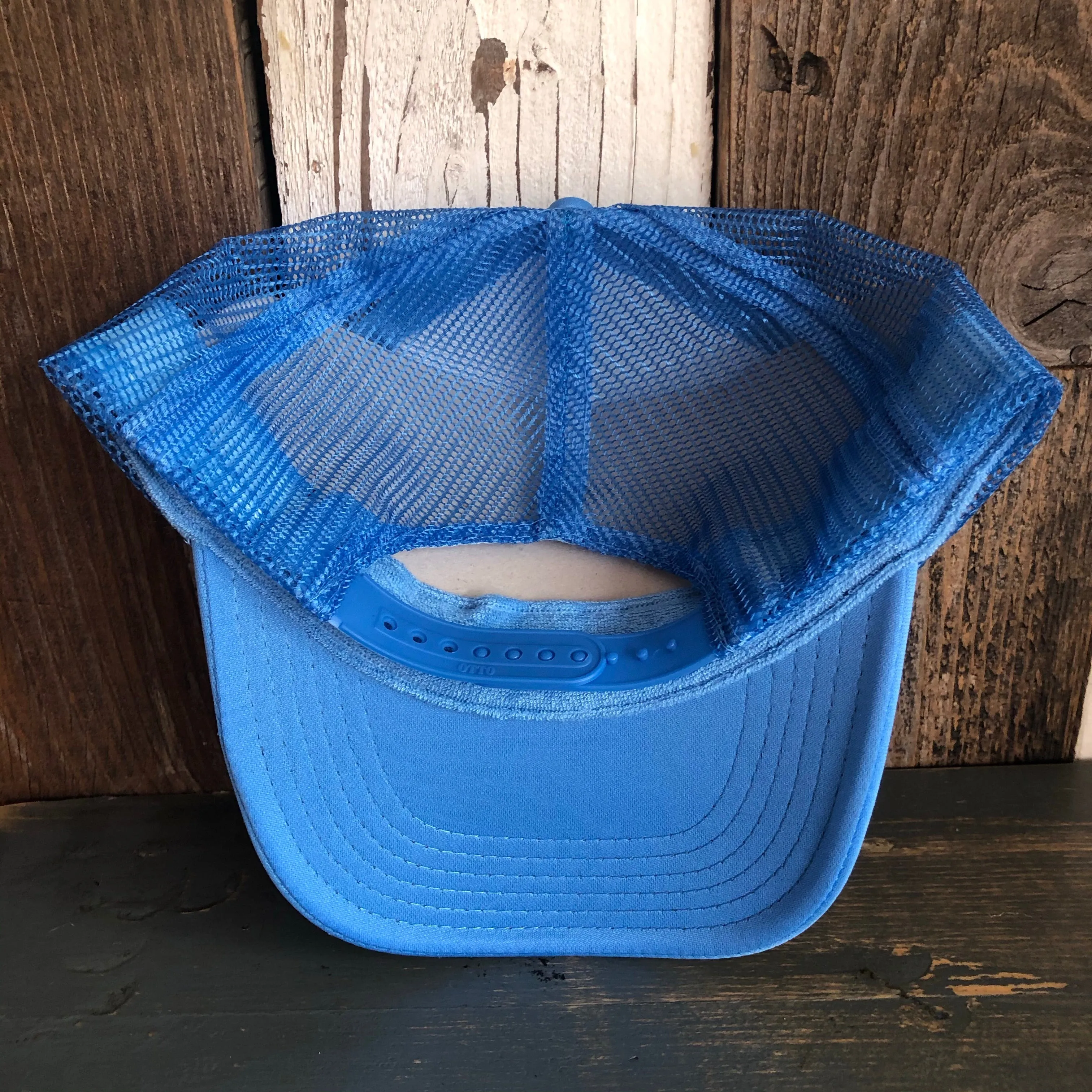 Hermosa Beach GOLF CARTS & YOGA PANTS High Crown Trucker Hat - Col. Blue