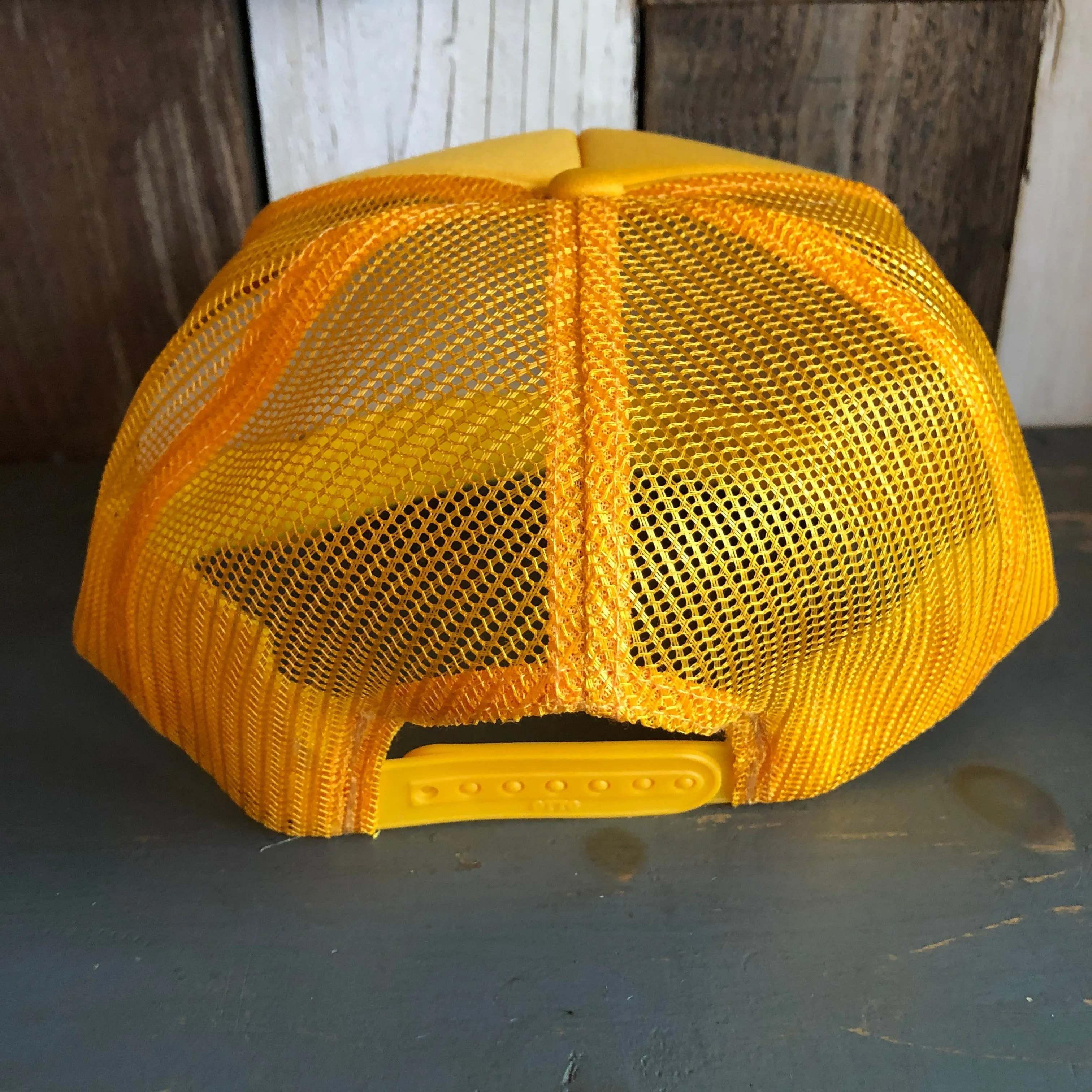 Hermosa Beach GOLF CARTS & YOGA PANTS High Crown Trucker Hat - Gold