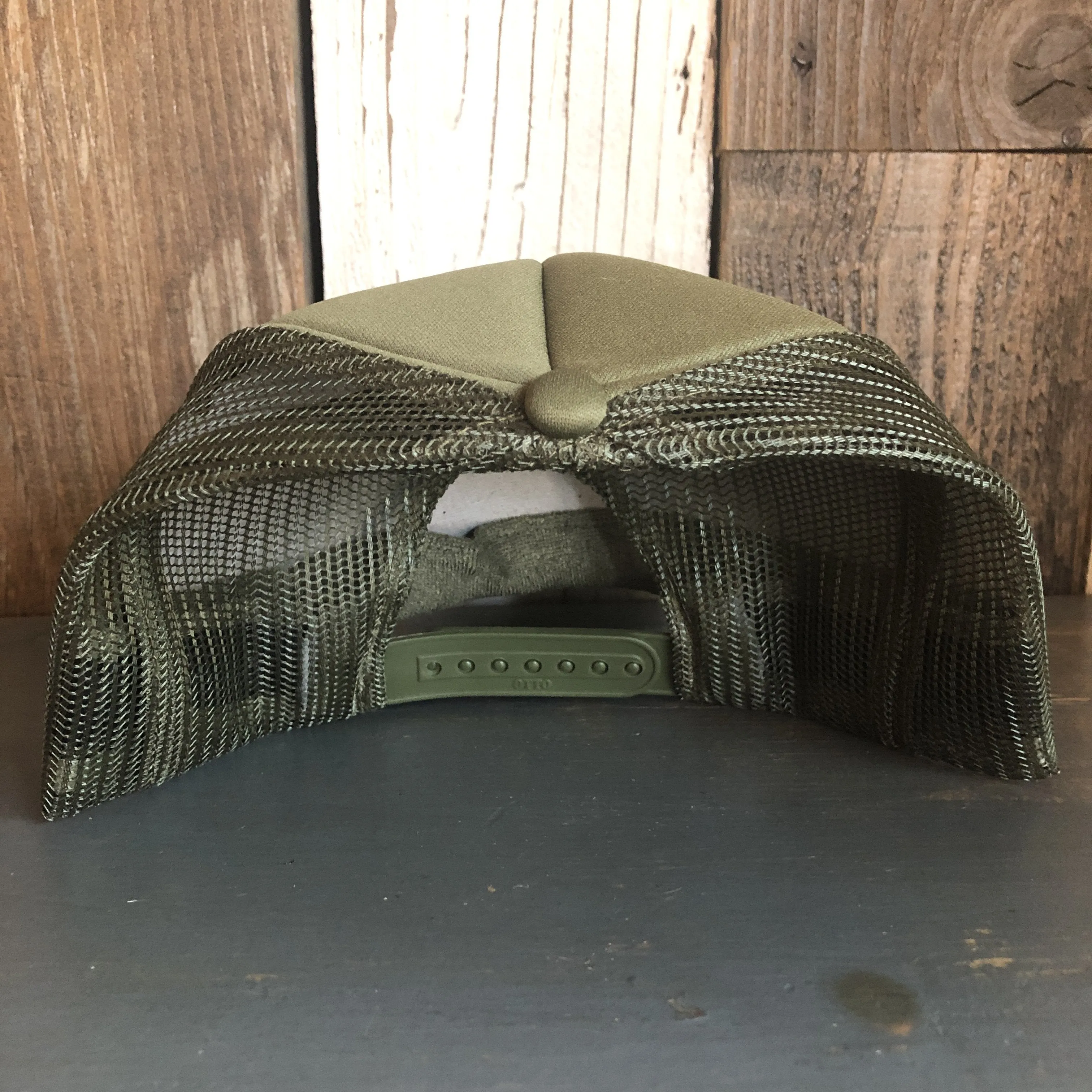 Hermosa Beach GOLF CARTS & YOGA PANTS High Crown Trucker Hat - Olive