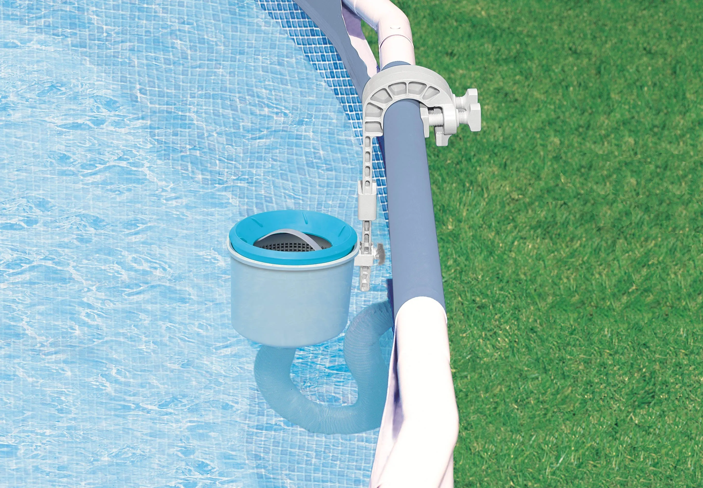 Intex Deluxe Wall-Mounted Swimming Pool Surface Automatic Clean Skimmer (2 Pack)