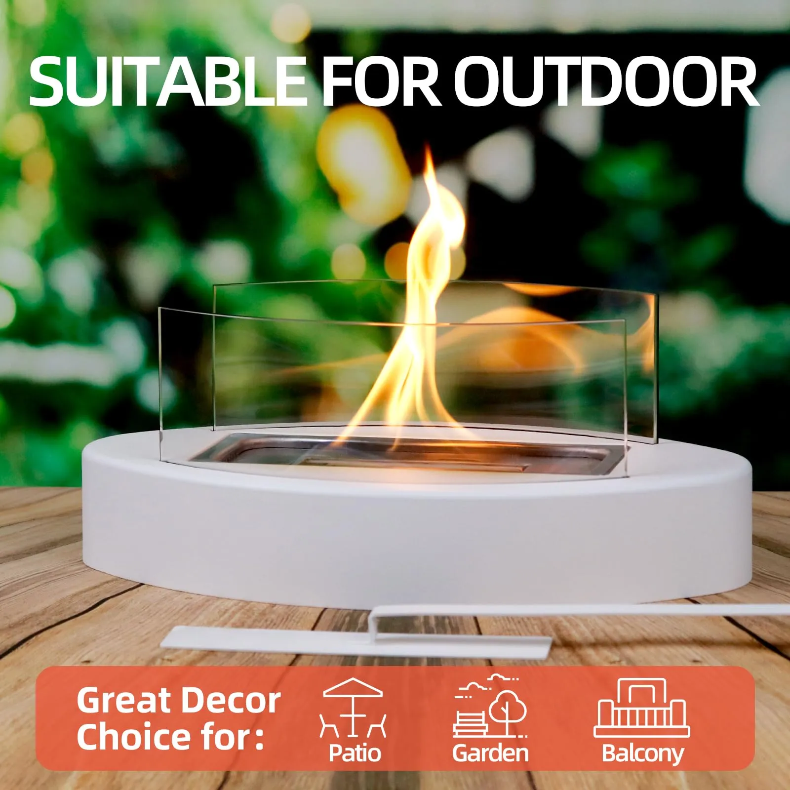 KORNIFUL Tabletop Fire Pit, Table Top Firepit for Indoor Home Decor, Easter Decoration Living Dining Room Patio Balcony Backyard Garden, Small Fireplace Fire Bowl Housewarming Gift