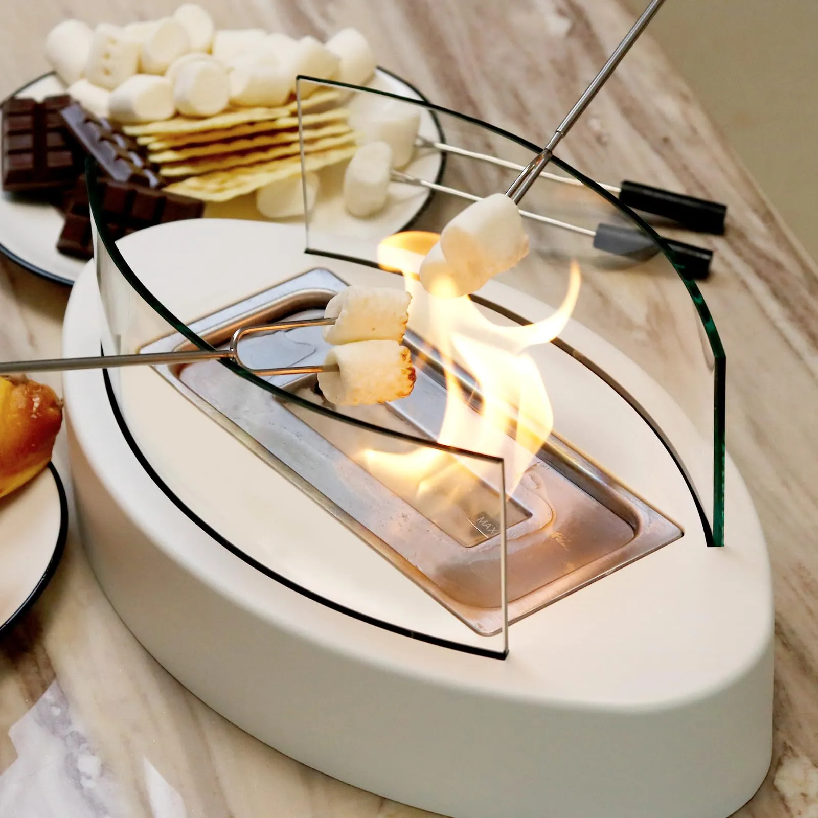 KORNIFUL Tabletop Fire Pit, Table Top Firepit for Indoor Home Decor, Easter Decoration Living Dining Room Patio Balcony Backyard Garden, Small Fireplace Fire Bowl Housewarming Gift