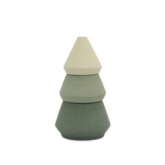 Large Green Ombre Tree Stack Candle (Cypress   Fir)