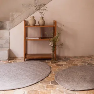 Muskhane Pebble Rug S Light Stone - 95 x 80 cm