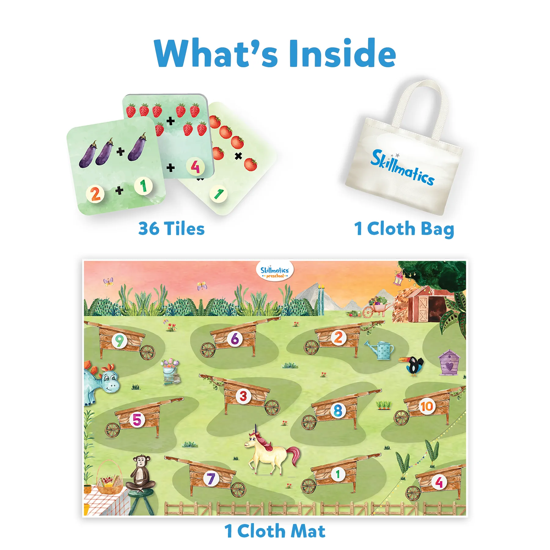 Preschool Toys : Counting Carts | Educational Activity Play Mats