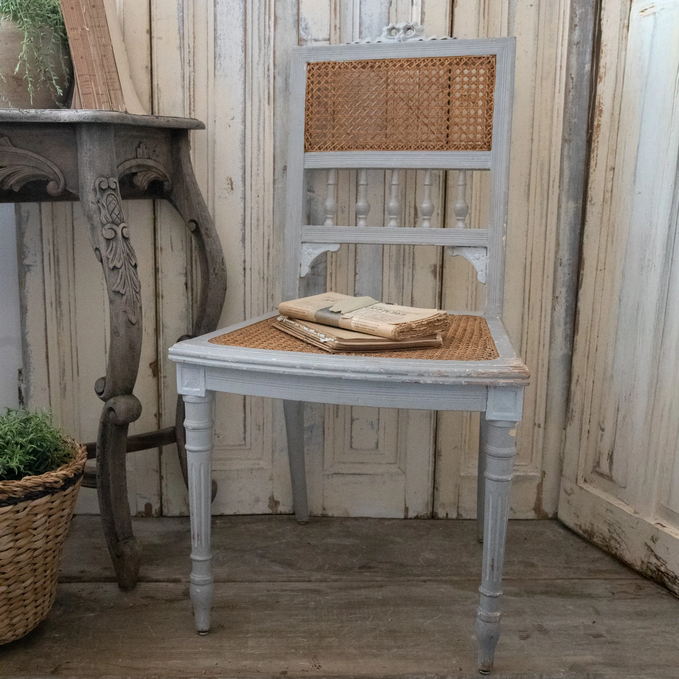 Vintage French Grey Chair